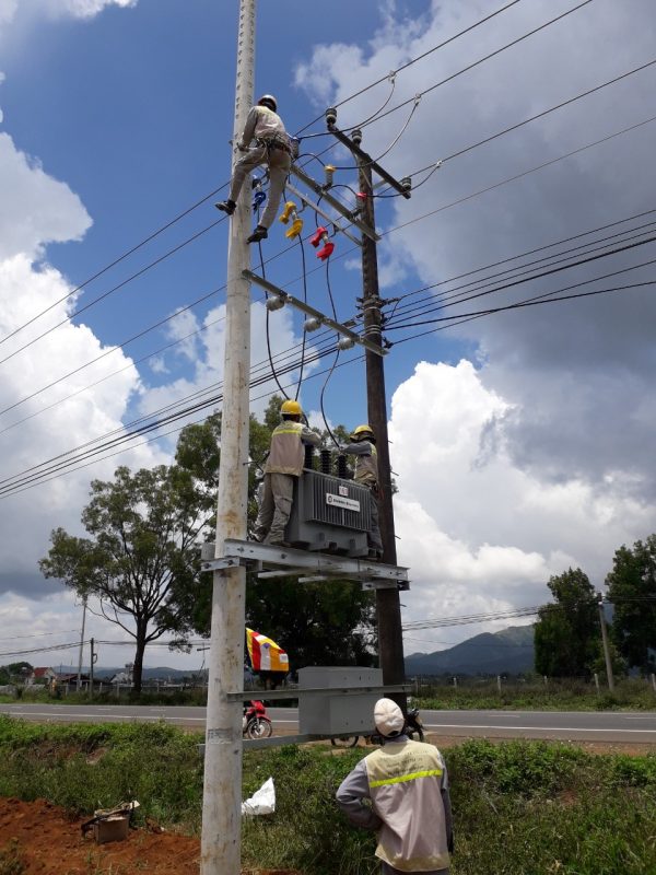 Two Pole Mounted Transformer