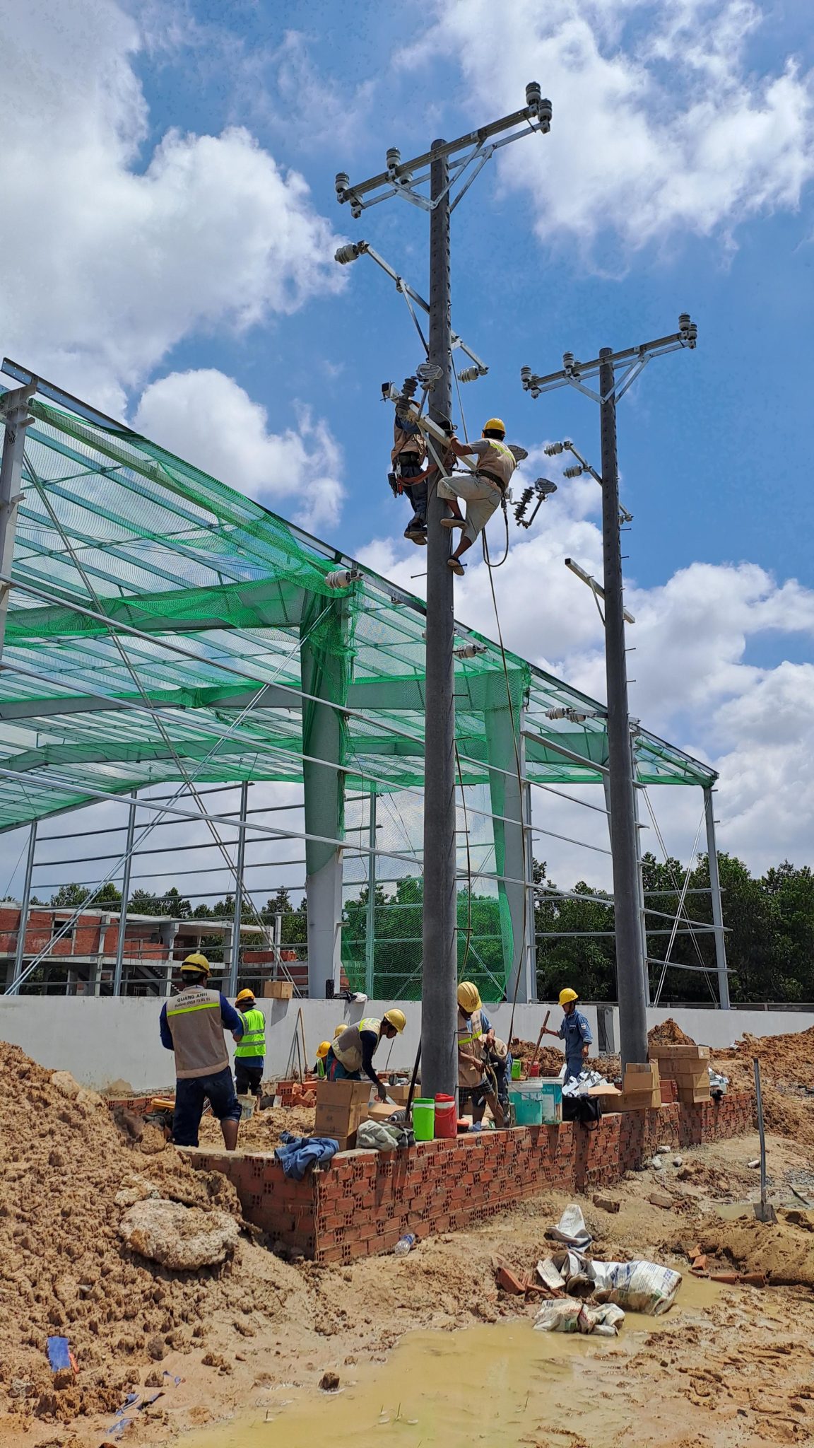 Industrial Electrical System QuangAnhcons's industrial electrical system includes underground grids and substations.
