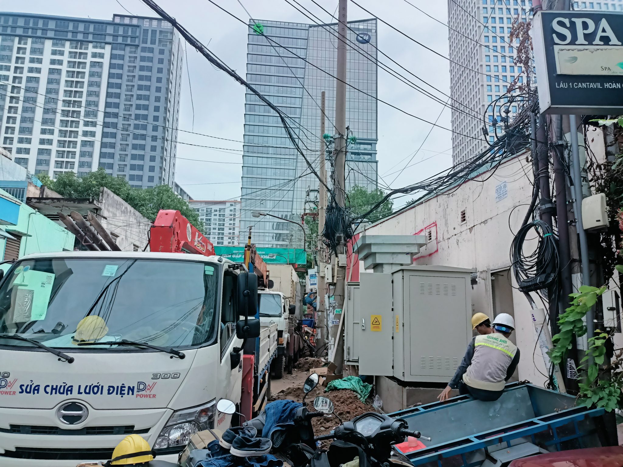 VSIP 1工業団地の近代的な変電所を持つ電力システム。